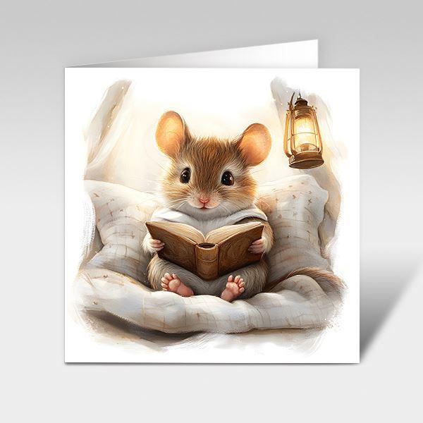 Glückwunschkarte schönes Träumen mit Maus "Benjamin"