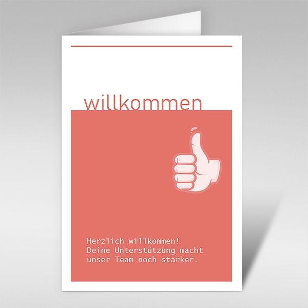 Willkommenskarte "für starkes Team"