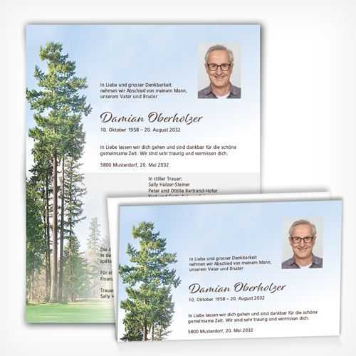 Trauerkarte/Leidzirkular Paradies