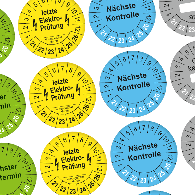Prüfaufkleber / Prüfplaketten