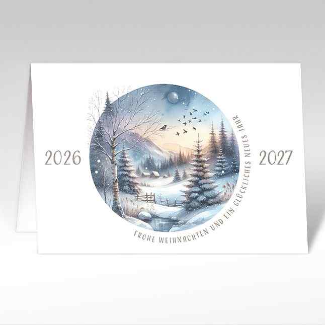 Weihnachtskarte/Neujahrskarte 