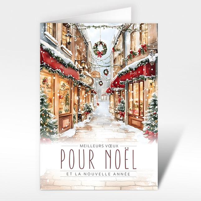 Weihnachtskarte "Altstadt-Weihnacht" französisch