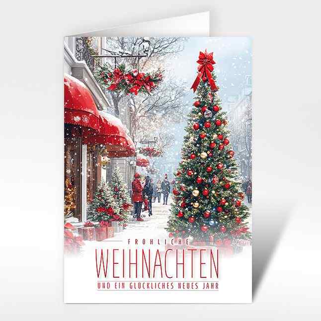 Weihnachtskarten "Festliche Wintergasse"