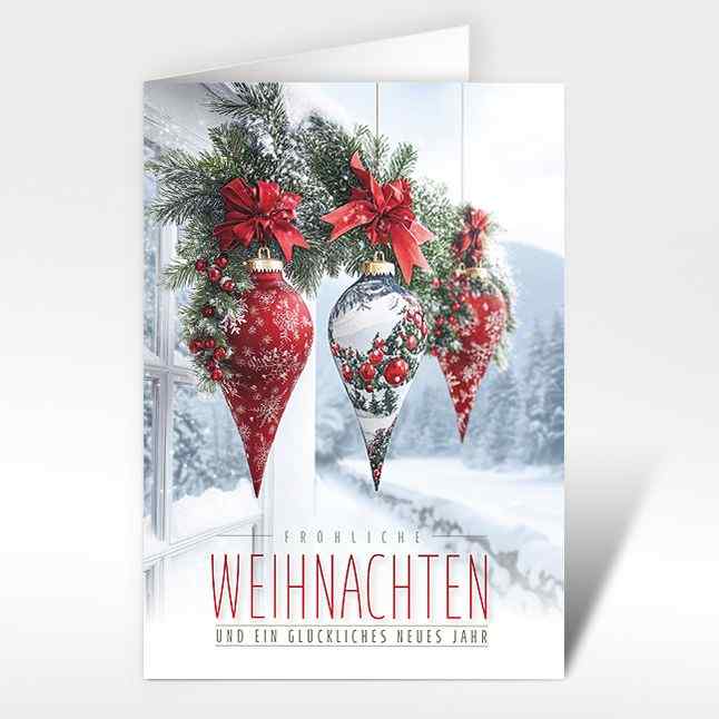 Weihnachtskarten "Festliche Weihnachtsanhänger"