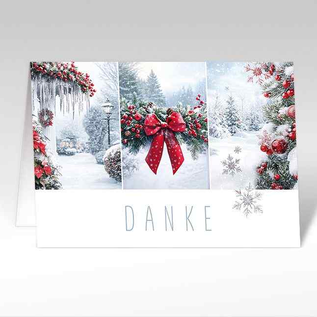 Weihnachtskarte DANKE "Weihnachtlicher Dank"